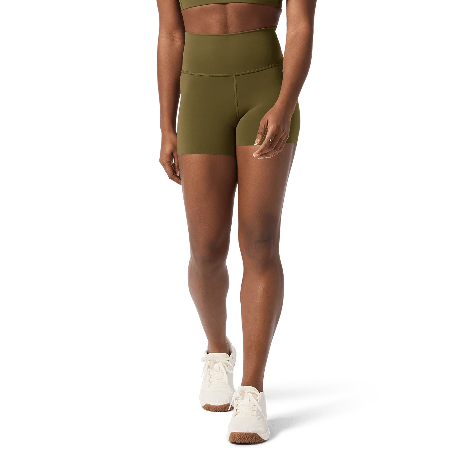 Women's Tactical Green High-Rise Drive Short 4" | NOBULL | NOBULL
