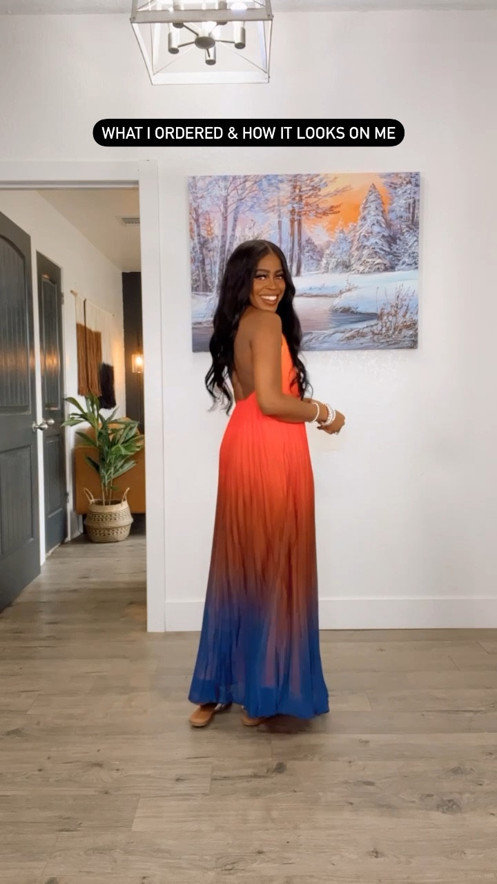 Dress: I am 5’4” wearing a size small, halter style open back dress, self tie drawstrings, double lined and I am wearing nipple covers underneath which I added below. The nipple covers come with a sticky bra. •Sandals: Comfortable and I went with my normal size. 

#LTKunder100 #LTKstyletip #LTKFind