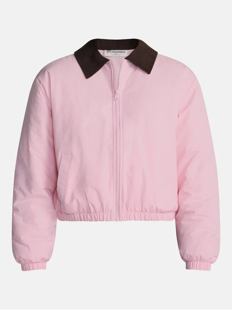 No Boundaries Puffer Barn Jacket, Women's and Women's Plus XXS-4X | Walmart (US)
