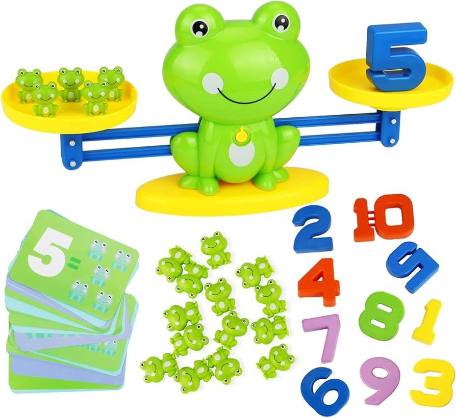 Aitbay Cool Math Game, Valentines for Preschoolers Frog Balance Counting Toys for Boys & Girls Ed... | Amazon (US)