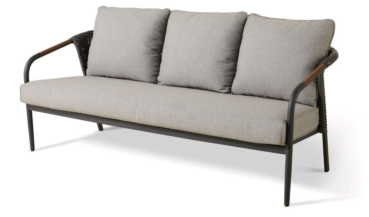 CANVAS Jasper All-Weather Aluminum & Wicker Outdoor/Patio Couch with Water & UV-Resistant Cushion... | Canadian Tire
