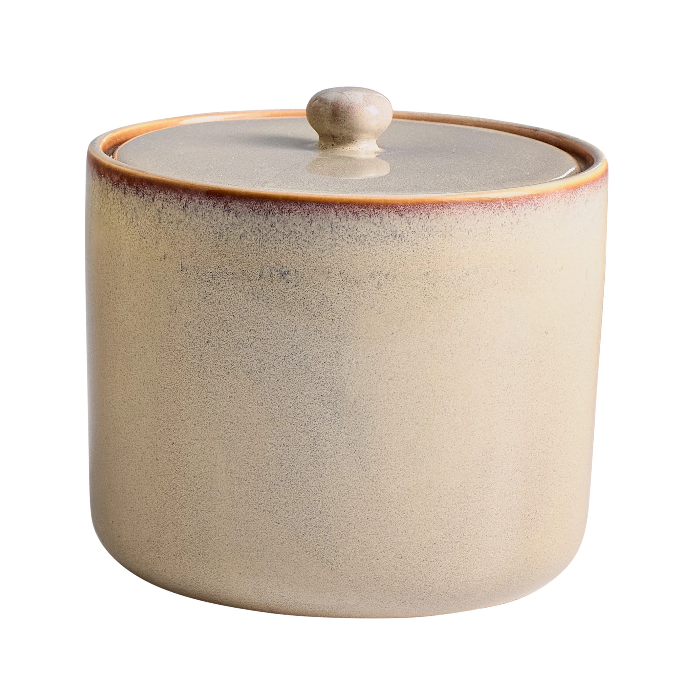 Better Homes & Garden Reactive Cream Small Ceramic Canister With Lid - Walmart.com | Walmart (US)