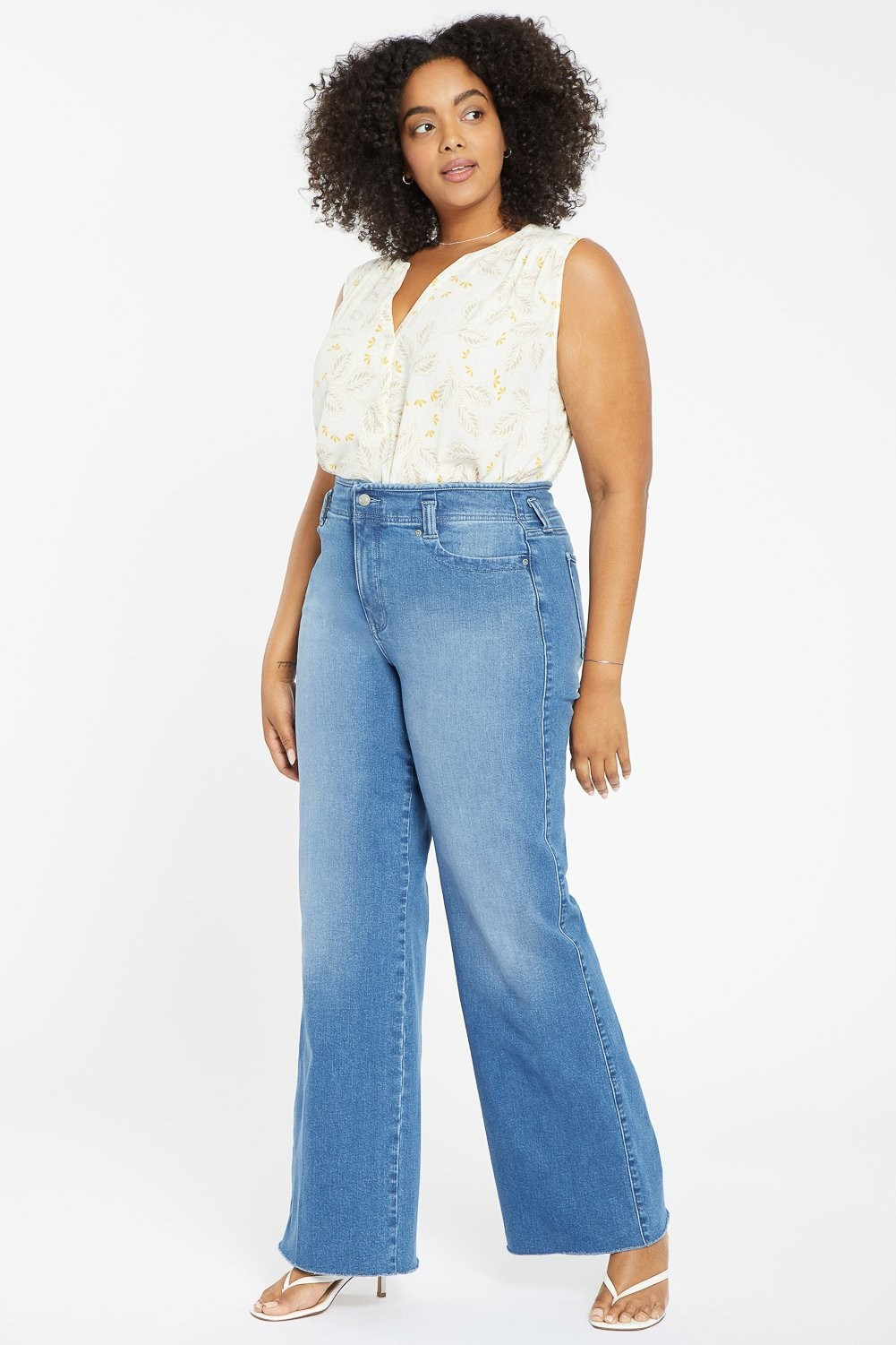Teresa Wide Leg Jeans In Plus Size - Clean Astral | NYDJ