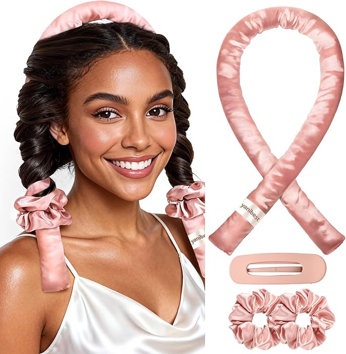 Yanibest Super Soft Satin Heatless Curler Set, Overnight Hair Curler to Sleep in, No Heat Curling... | Amazon (US)
