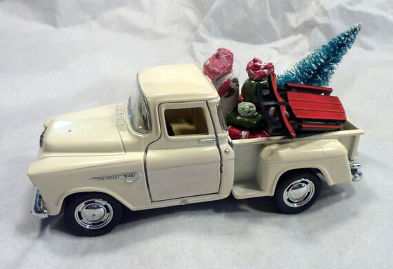 White Farmhouse Truck, Diecast truck decor, Christmas Truck decorations, Farmhouse decor, Metal t... | Etsy (US)