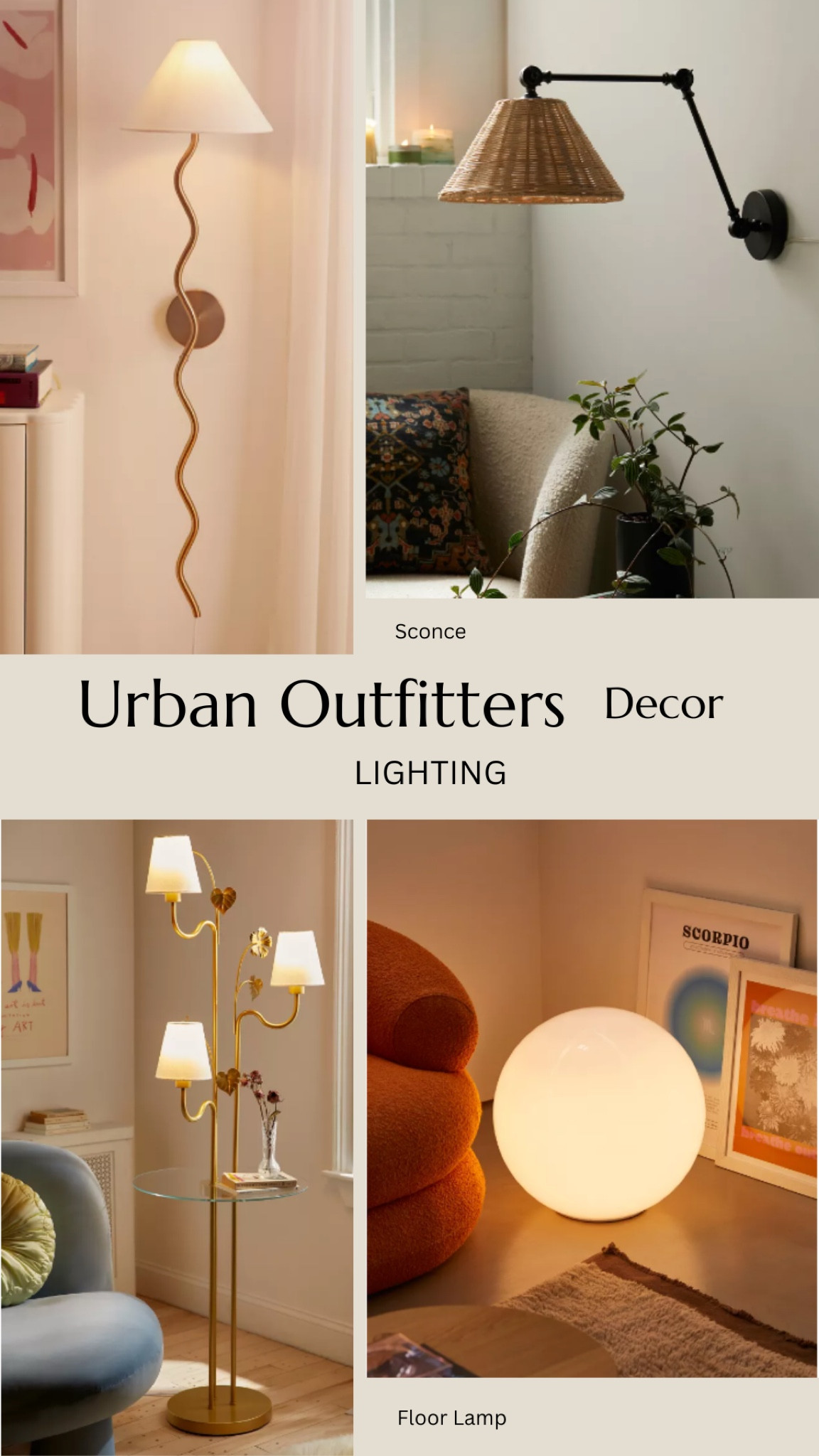 Unique floor lamps and sconces 
Great for small spaces 
Vintaged and modern styles 

#LTKSpringSale #LTKhome #LTKstyletip