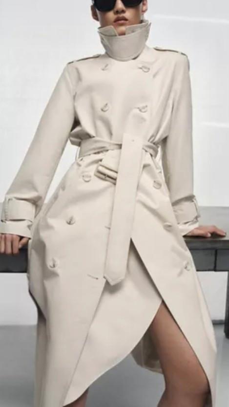 High collar trench coat beige

#LTKgrwm