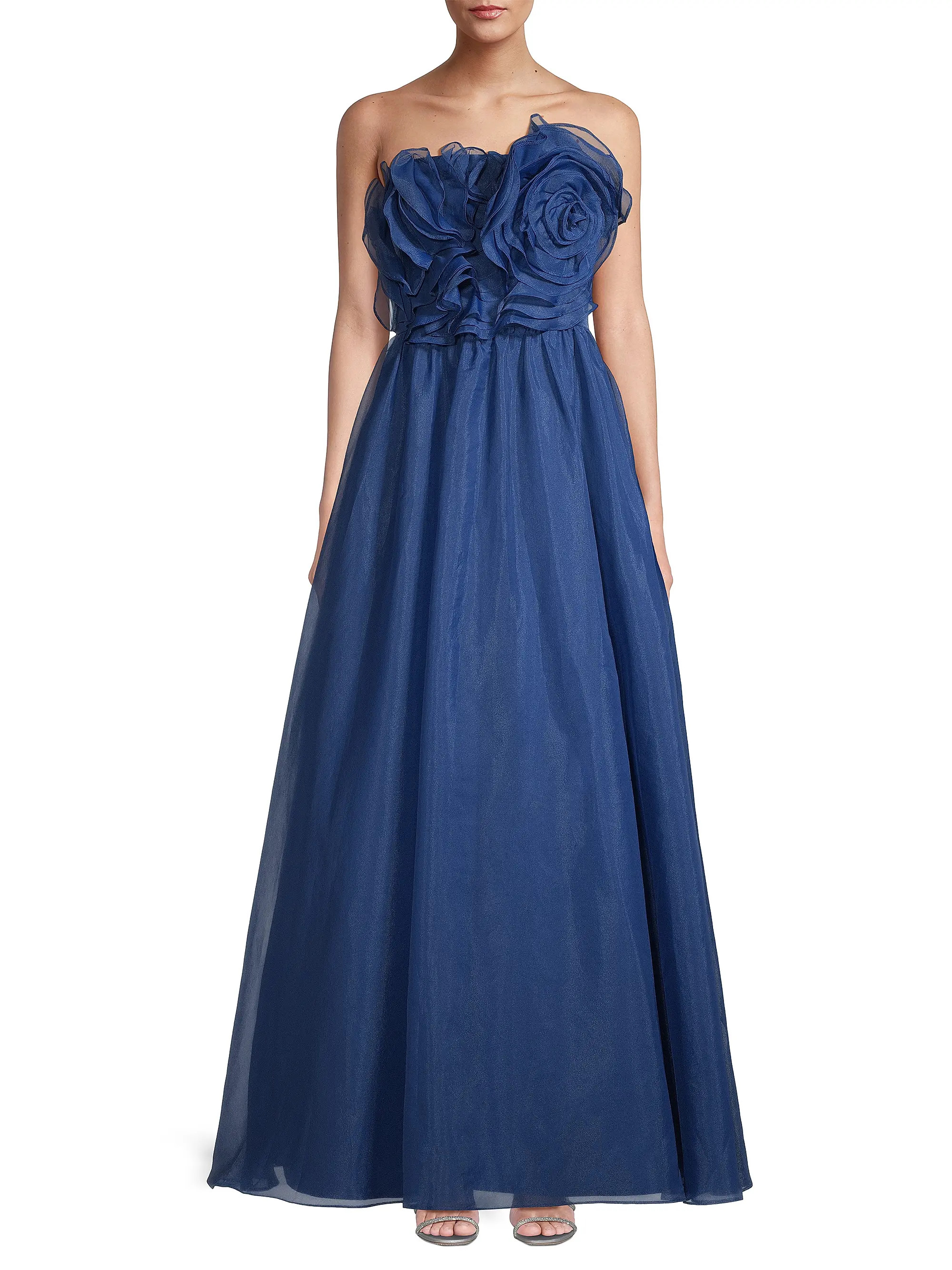 Floral Organza Sleeveless Gown | Saks Fifth Avenue