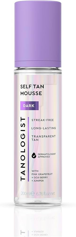 Tanologist Dark Self Tan Mousse, Clear Self-Tanning Mousse, Streak-Free, Natural Glow, No Fake Ta... | Amazon (US)
