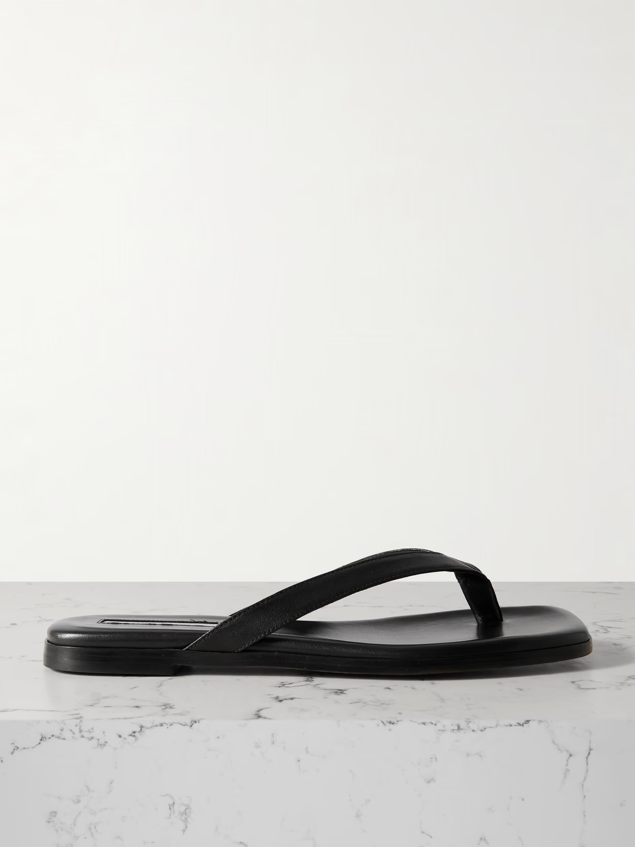Emme Parsons - Meta Leather Flip Flops - Black | NET-A-PORTER (UK & EU)
