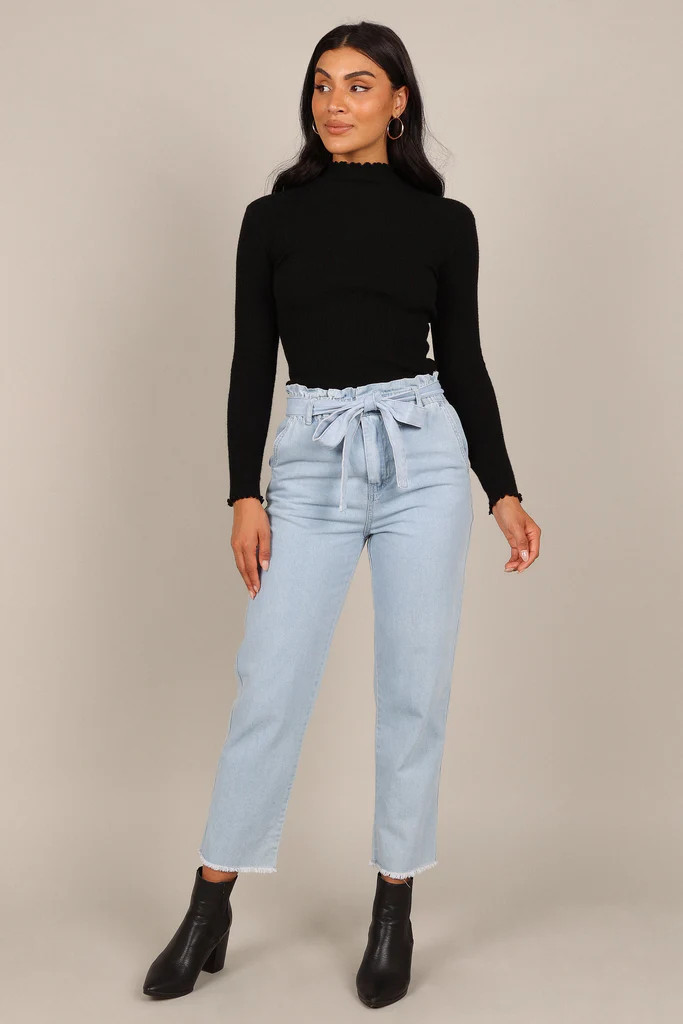 Dexter Paperbag Waist Jean - Light Blue Wash | Petal & Pup (US)