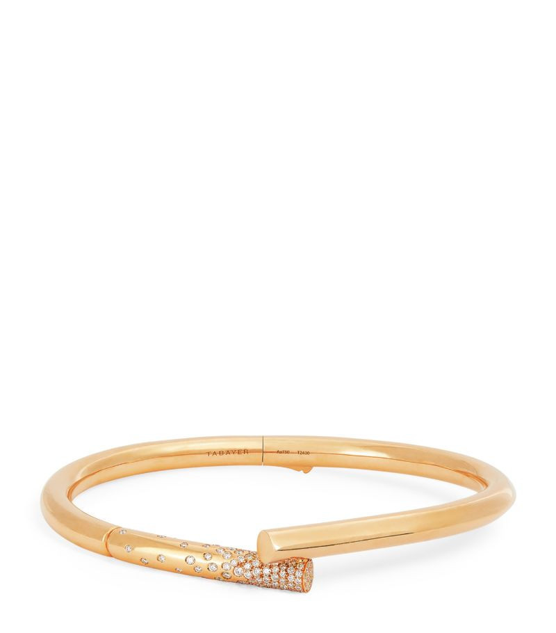 Tabayer Yellow Gold And Diamond Oera Bangle | Harrods
