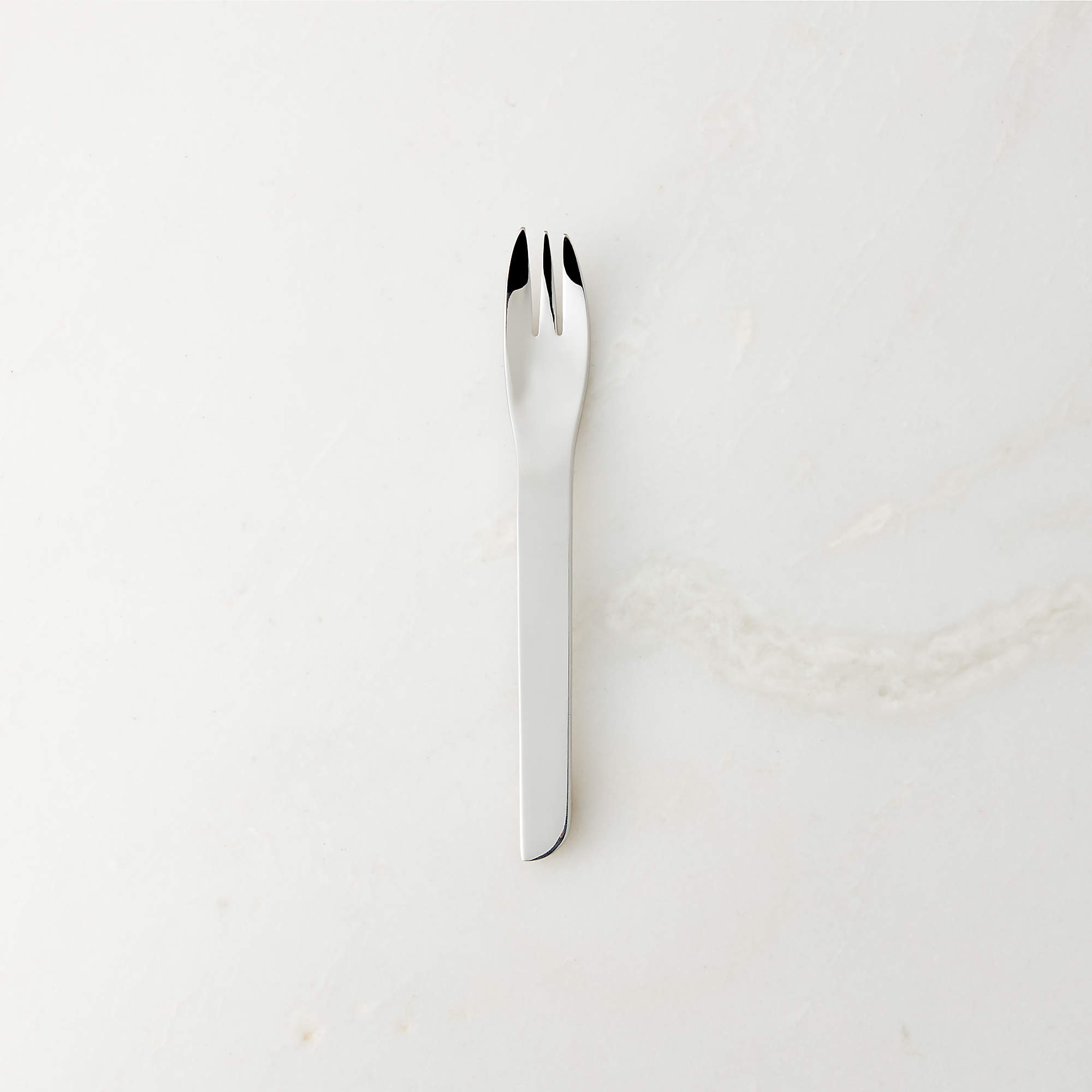 Lysia Polished Silver Dessert Fork + Reviews | CB2 | CB2