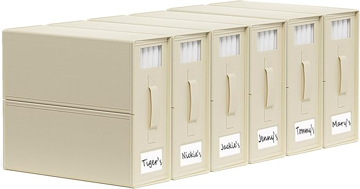 SheetCube Bed Sheet Organizers and Storage 6 Pack, Foldable Linen Closet Organizer with Window an... | Amazon (US)