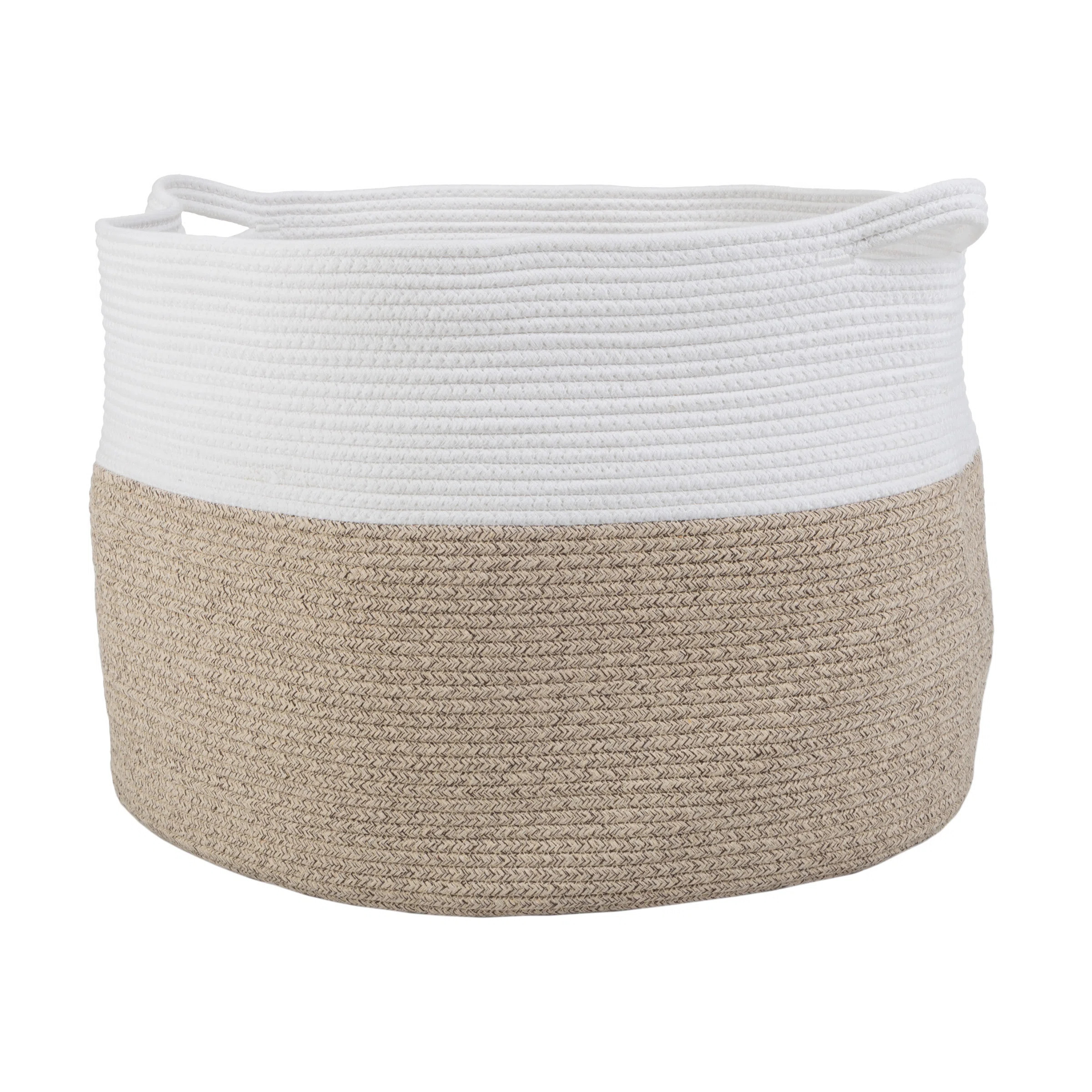 Extra-Large Basket - Cotton Rope Basket with Handles for Laundry, Blanket, Pillow, and Toy Storag... | Wayfair North America