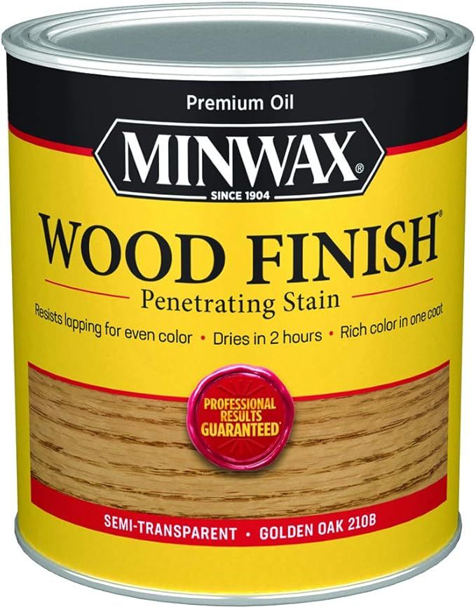 1 qt Minwax 70001 Golden Oak Wood Finish Oil-Based Wood Stain | Amazon (US)