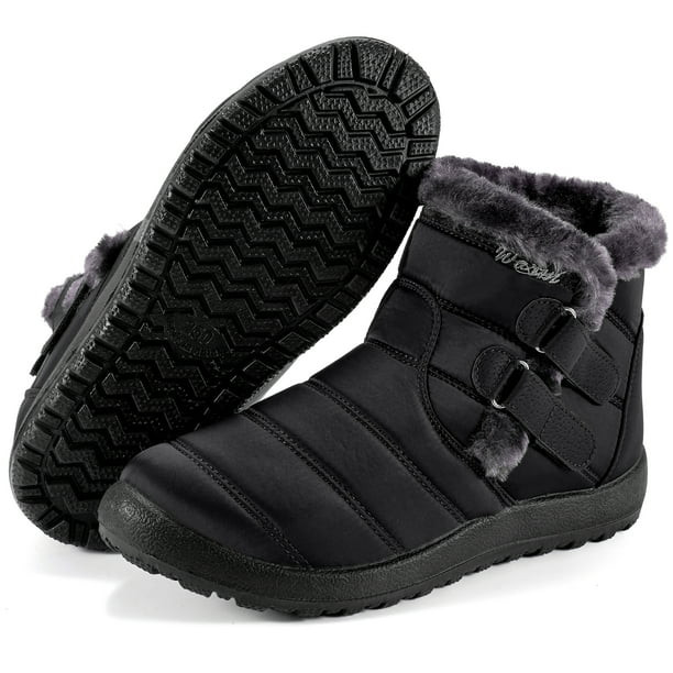 Womens Snow Boots Winter Shoes with Warm Plush Fleece Lined Ankle Booties Outdoor Comfortable Sli... | Walmart (US)