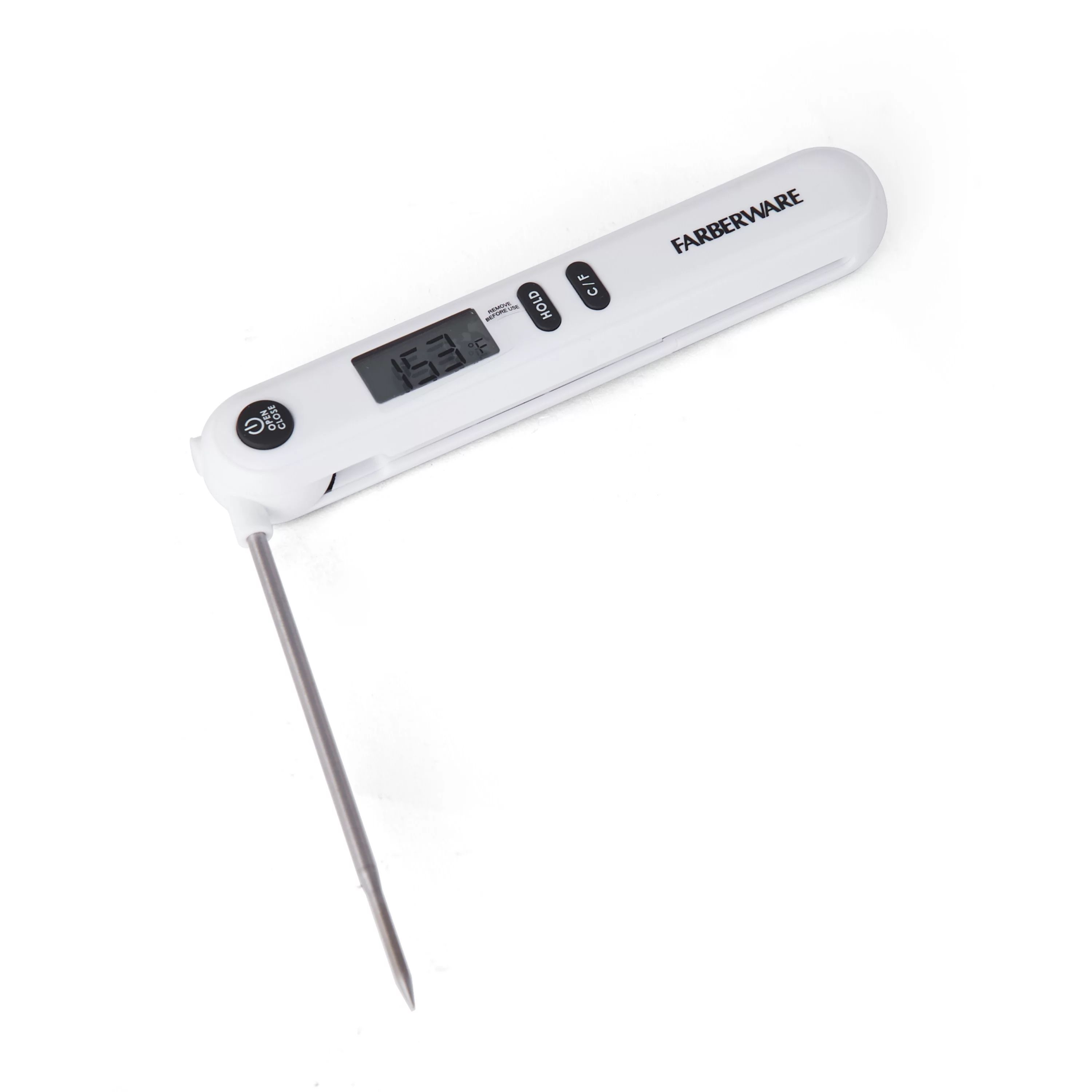 Farberware Protek Folding Digital Instant Read Meat Thermometer, White | Walmart (US)