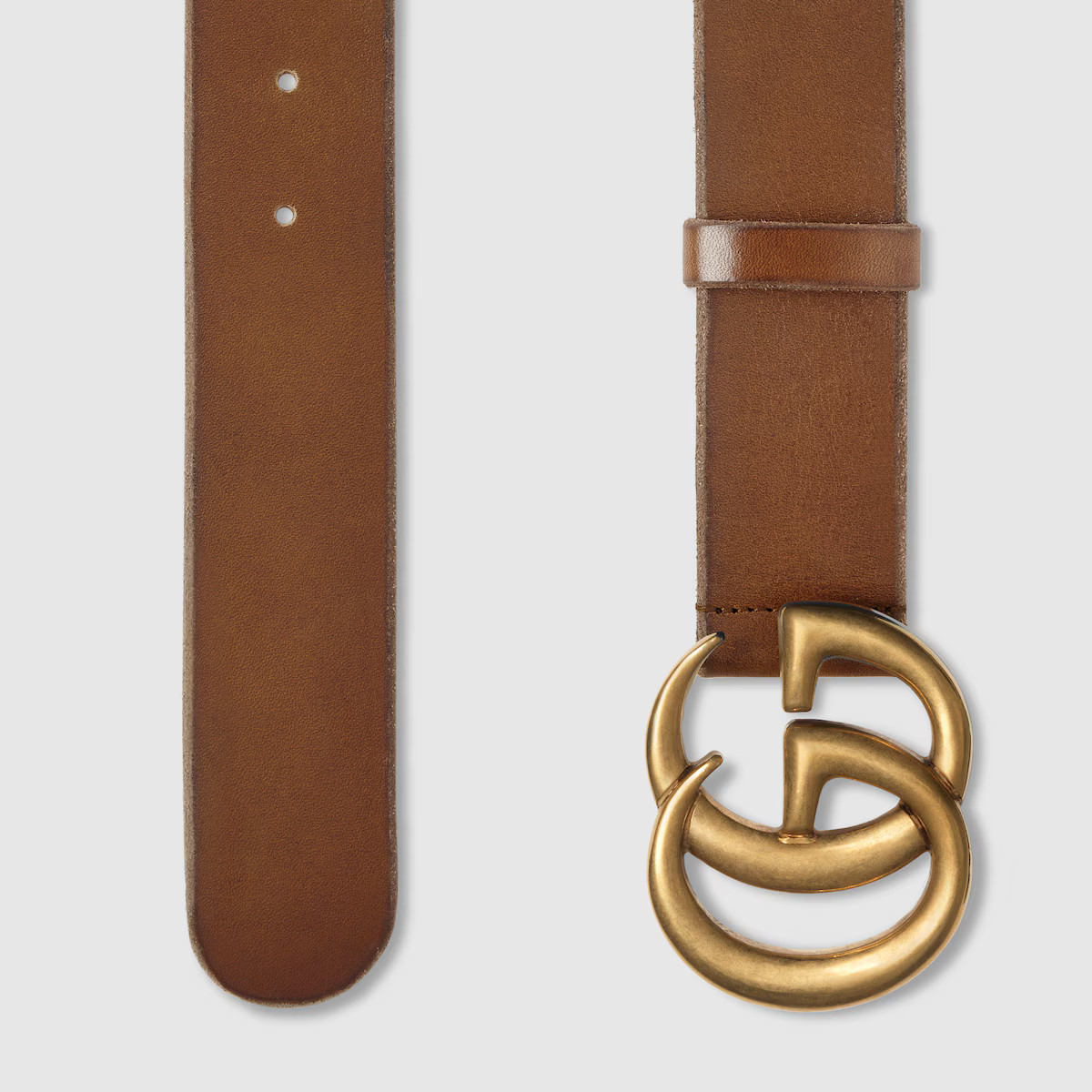 Leather belt with Double G buckle | Gucci (US)