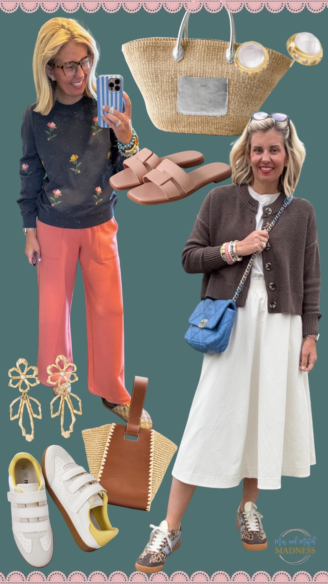 Perfect outfits for spring! I’m always going to say YES to a cute sweatshirt or statement sweater! This skirt is a MUST and 50% off! 
Boden Sweatshirt- xs 
Pants - small petite
Gucci slides - 38 tts
*Boden code 6THX for15% off new styles 
Lulu Skirt  - xxs
Lulu Tee - xs
Sweater - xs
Sneaker - 8 tts

#LTKSaleAlert #LTKdayinmylife #LTKOver40