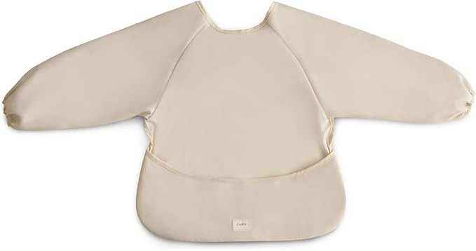 mushie Long Sleeve Baby Bib | Water Resistant Adjustable Fit for Ages 6-24 Months | Amazon (US)
