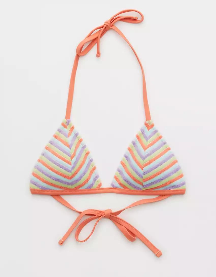Aerie Terry String Triangle Bikini Top | Aerie