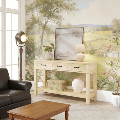 Console Table with 3 Storage Drawers for Entryway, Living Room | Wayfair North America