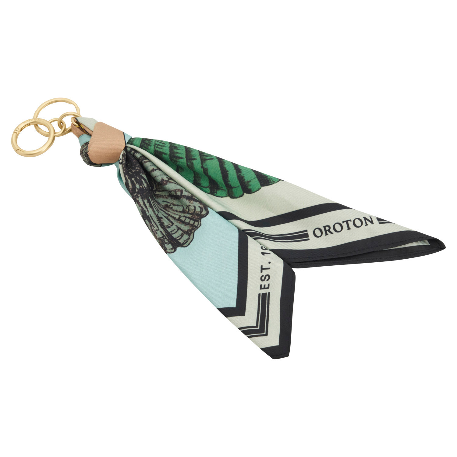 Seashell Scarf Keyring Crocodile Print | Oroton