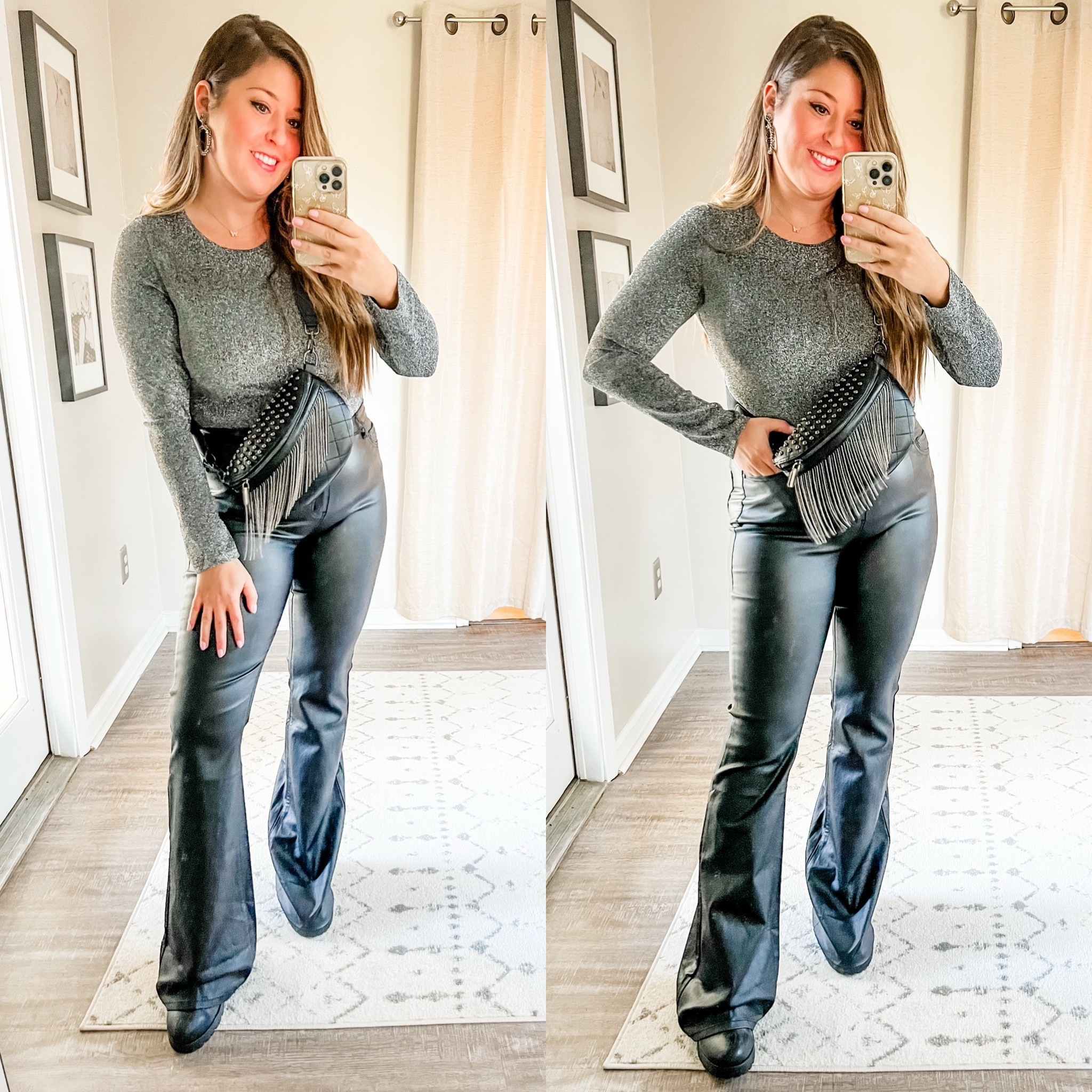 Nashville outfit, country concert outfit, leather pants 

Wearing large 

#LTKfindsunder50 #LTKmidsize #LTKstyletip
