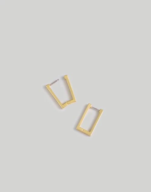 Square Huggie Hoop Earrings | Madewell