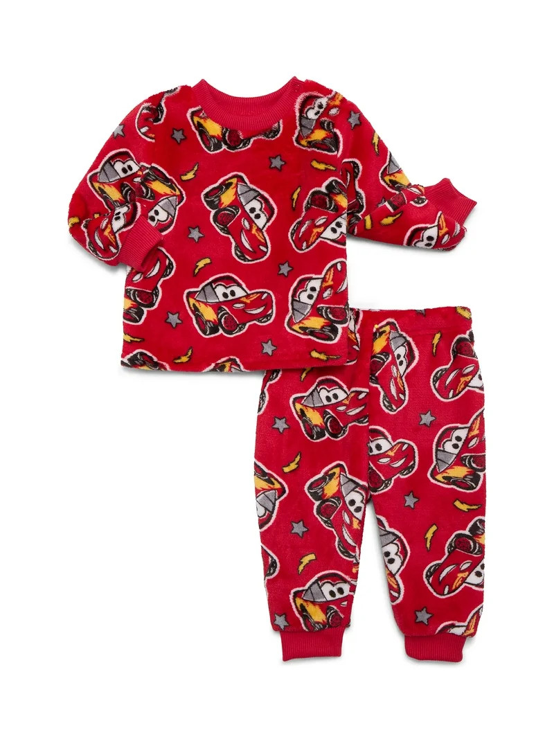 Pixar Cars Baby Long Sleeve Cozie All Over Print Crewneck Sweatshirt with Matching Jogger Pant, 2... | Walmart (US)