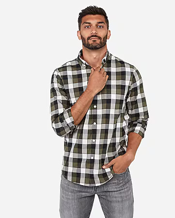 Classic Plaid Soft Wash Shirt | Express