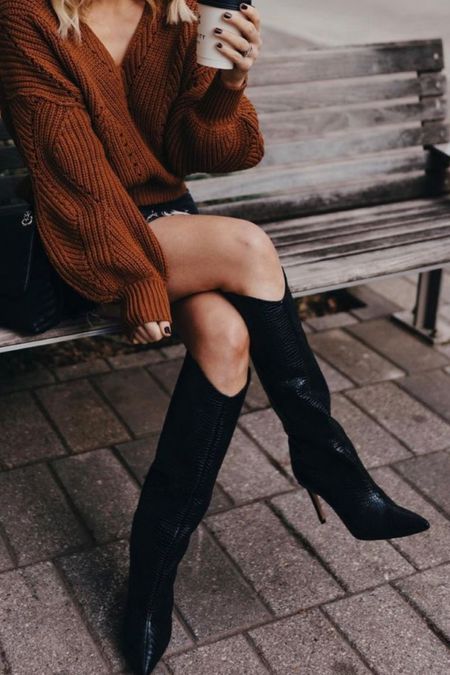 Knee high boots
Sweater 
Fall Sweater 
Fall outfits 
Fall outfit 
#ltkseasonal 
#ltku
#ltkstyletip 

#LTKshoecrush