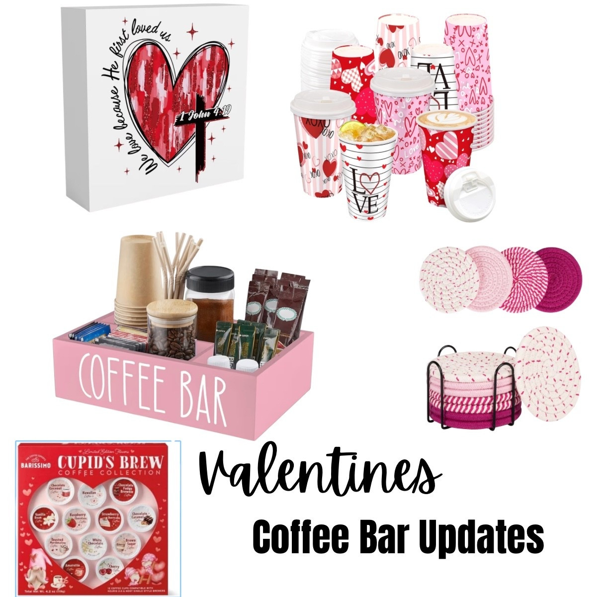 Valentines Coffee Bar Updates ☕️💘

#LTKHome #LTKOver40 #LTKselfcare