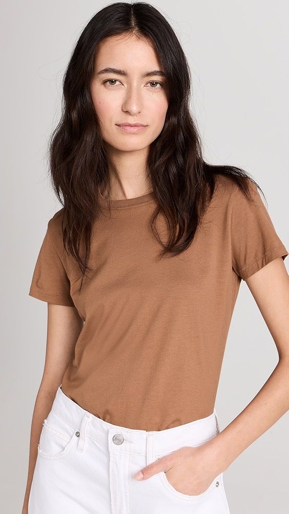 FRAME Fitted Crew Tee | Shopbop | Shopbop