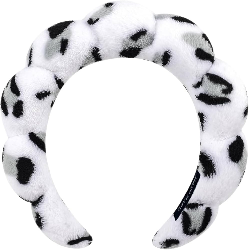 Spa Headbands for Washing Face or Makeup, Sponge Bubble Skincare Headbands, Puffy Terry Cloth Hai... | Amazon (US)