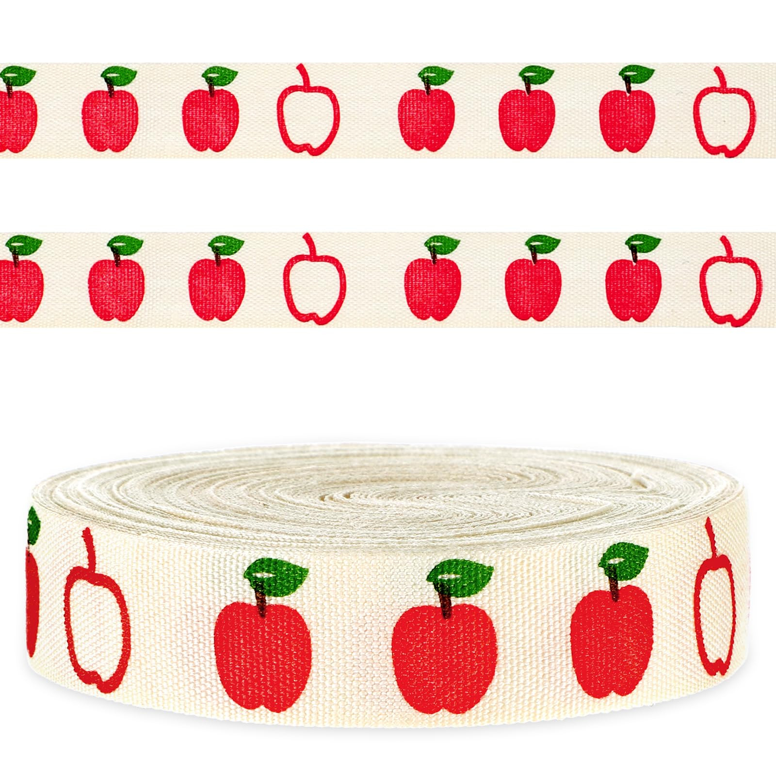 10 Yards Red Apple Ribbon for Crafts, Crafting Ribbons for School 3/5 Inch Teacher Appreciation R... | Amazon (US)