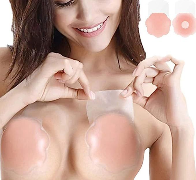 Nippleless Covers, Silicone Breast Lift Reusable Breast Pasties Petals | Amazon (US)