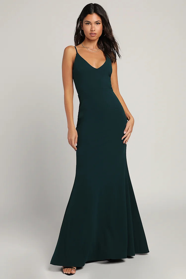 Infinite Glory Forest Green Maxi Dress | Lulus