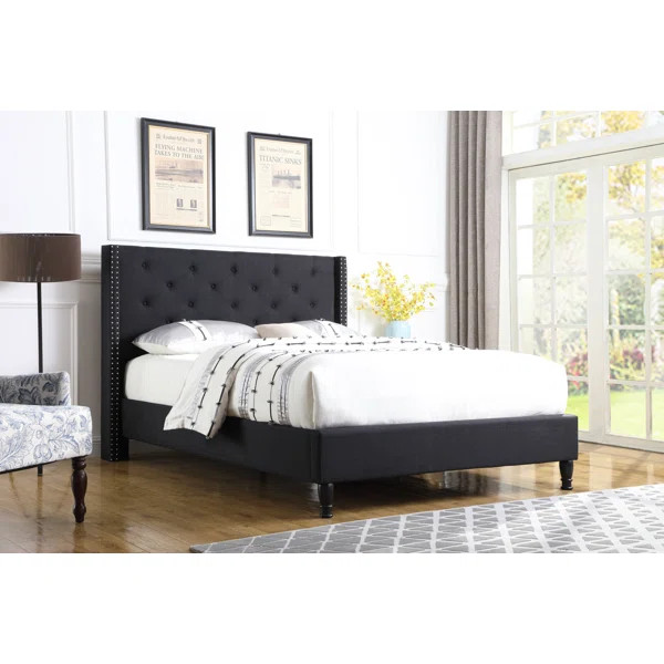 Boswell Tufted Upholstered Low Profile Platform Bed | Wayfair North America