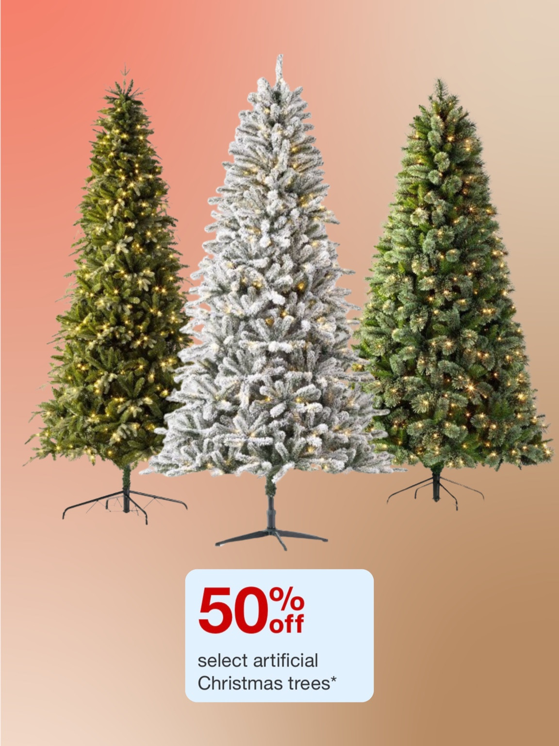 50% off artificial Christmas trees!

#LTKHoliday #LTKSeasonal #LTKSaleAlert