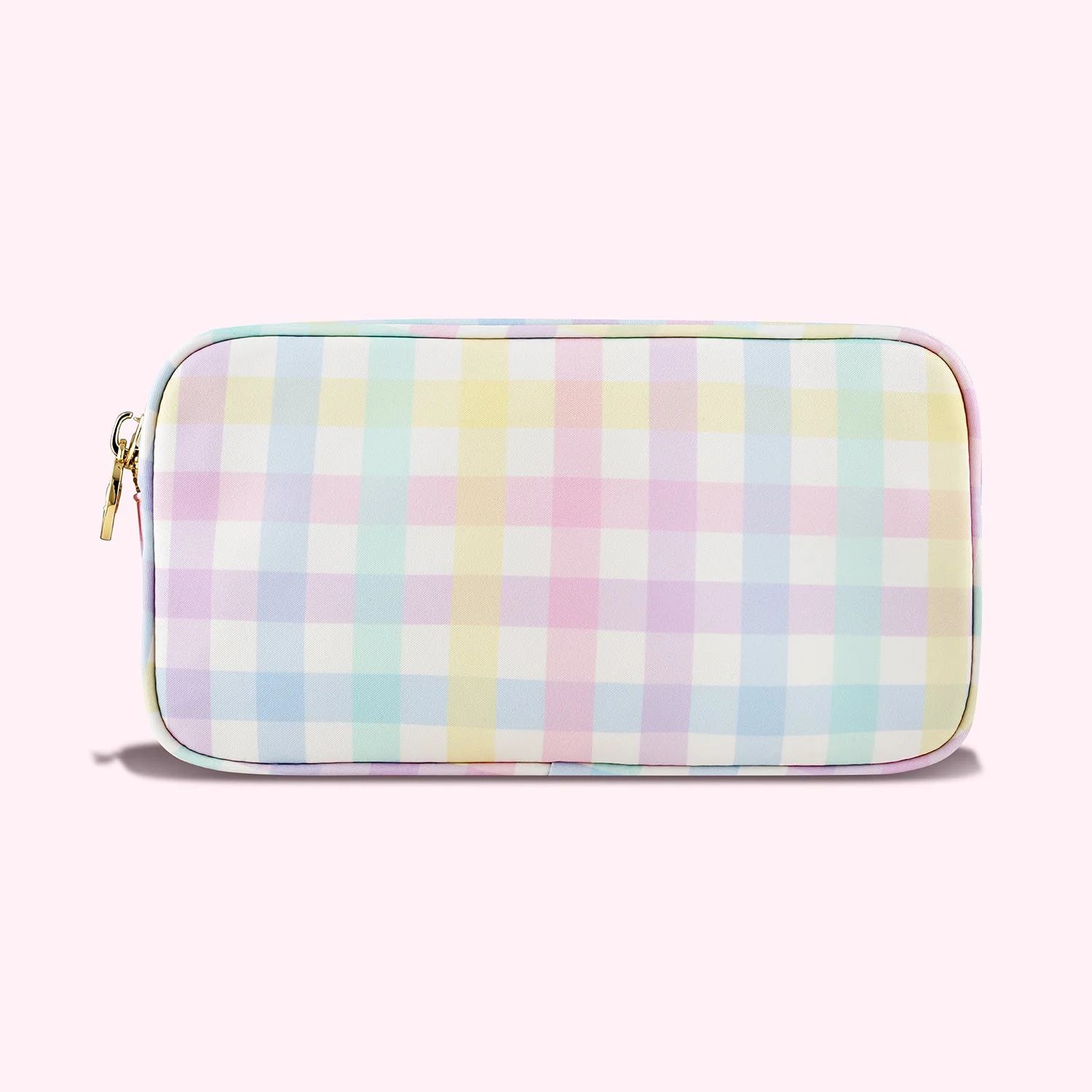 Rainbow Gingham Small Pouch | Customizable Puffy Pouch - Stoney Clover Lan | Stoney Clover Lane
