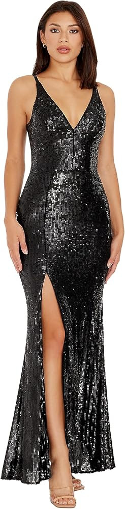 Dress the Population Women's Iris Bodycon Maxi Dress | Amazon (US)