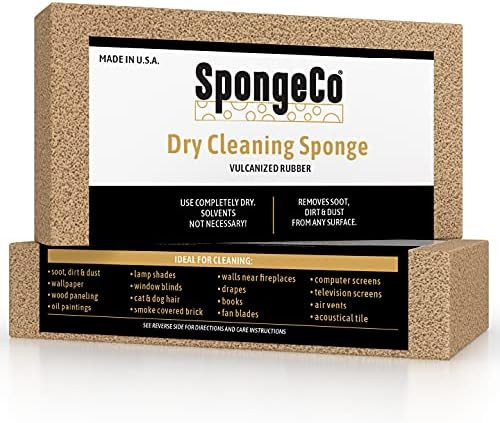 Dry Cleaning Soot Eraser Sponge - Pet Hair, Smoke, Soot, Dust and Dirt Remover - 3x6x1.5 (Single ... | Amazon (US)