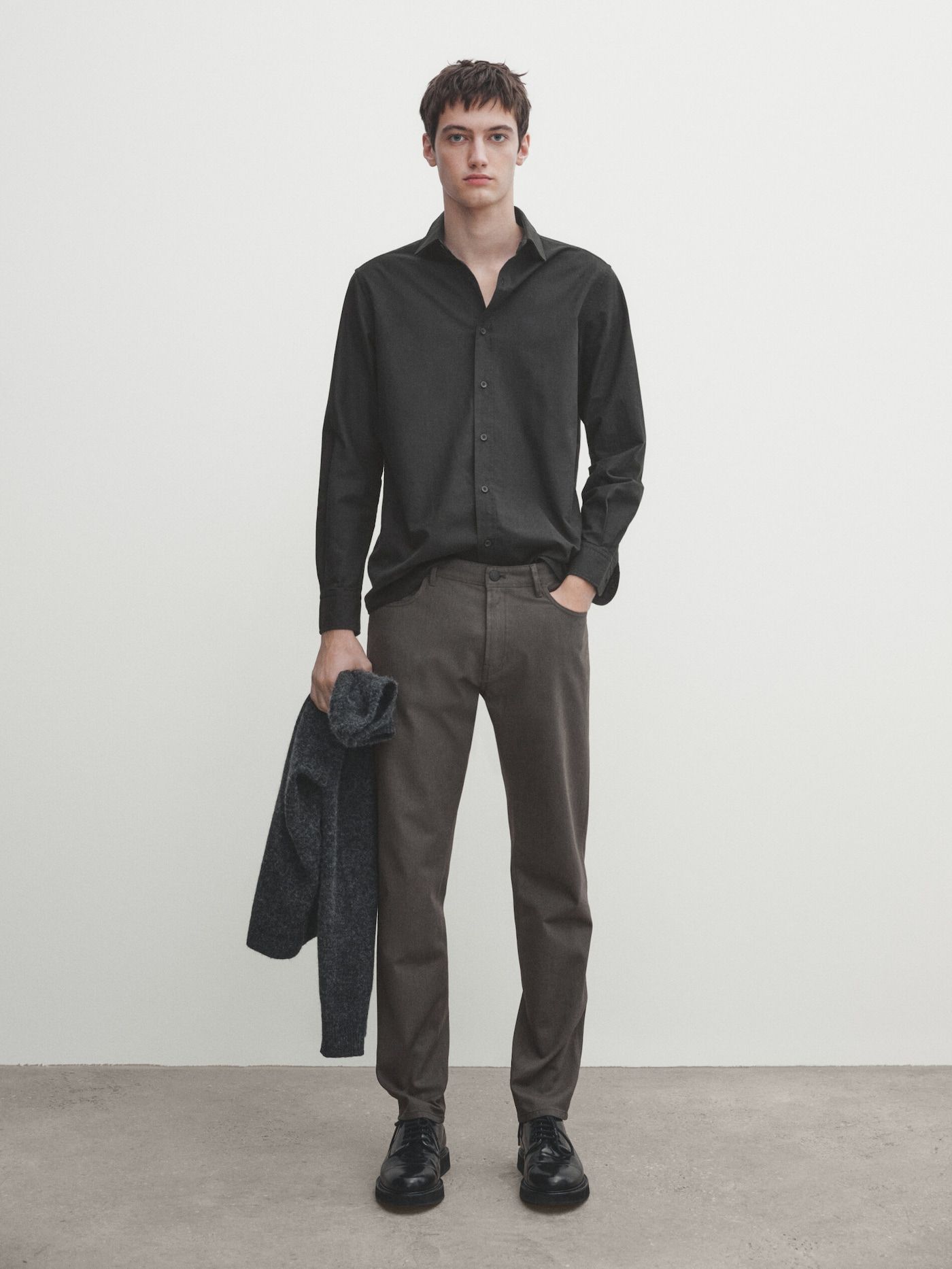 Slim fit denim trousers | Massimo Dutti (US)