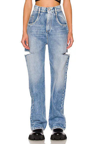 Maison Margiela 5 Pocket Side Slit Jean in Denim | FWRD | FWRD 