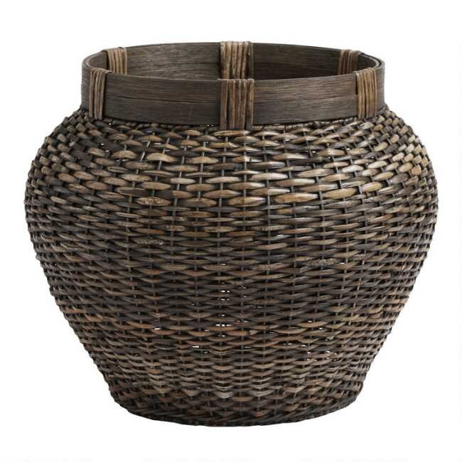 Round Rattan Brielle Basket | World Market