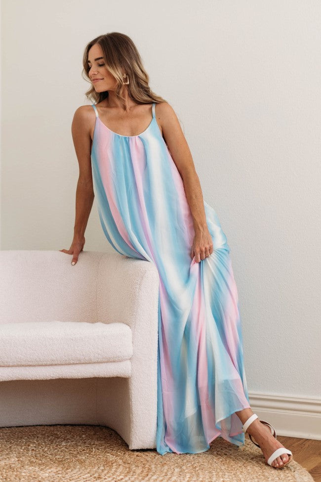 Oceans Of Love Multi Ombre Maxi Dress | Pink Lily