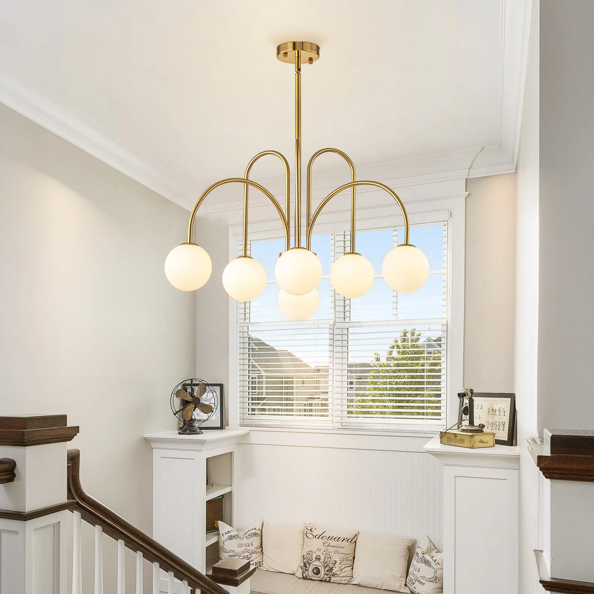 Bradrick 6 - Light Glass Bubble Dimmable Sputnik Sphere Chandelier | Wayfair North America