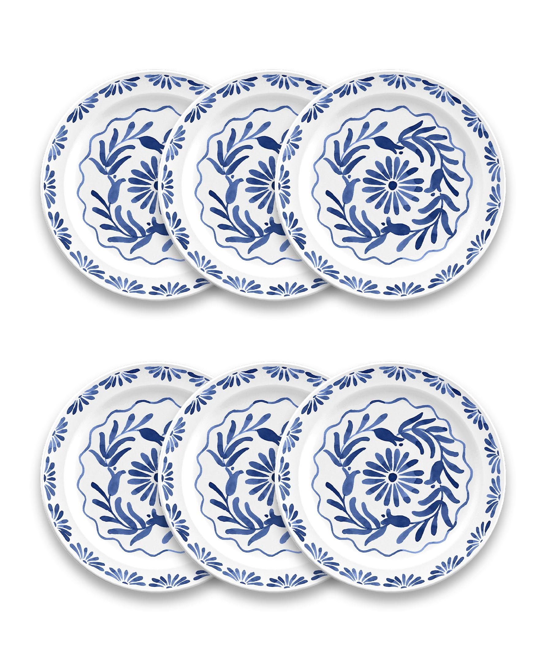 Azul 8.5'' Durable Melamine Salad Plates, Shatter-Resistant and Dishwasher-Safe Indoor/Outdoor Di... | Amazon (US)